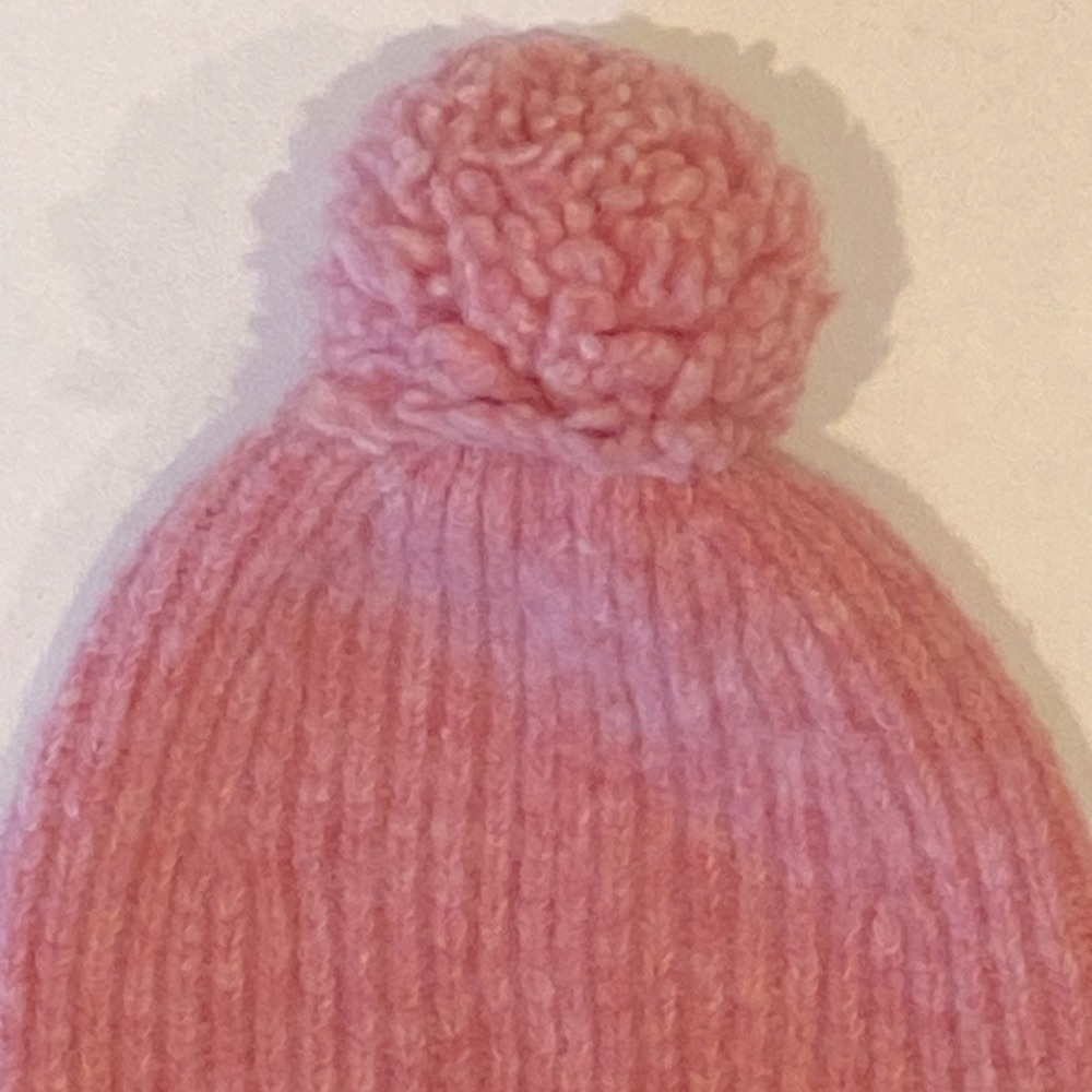 NWT Wool Rag & Bone Superfine Italian Merino Wool Pink Beanie Hat with Pom FIRM$ - Picture 12 of 16